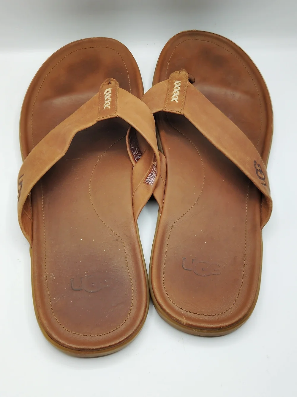 UGG Men’s Tan Leather Thong Sandals
